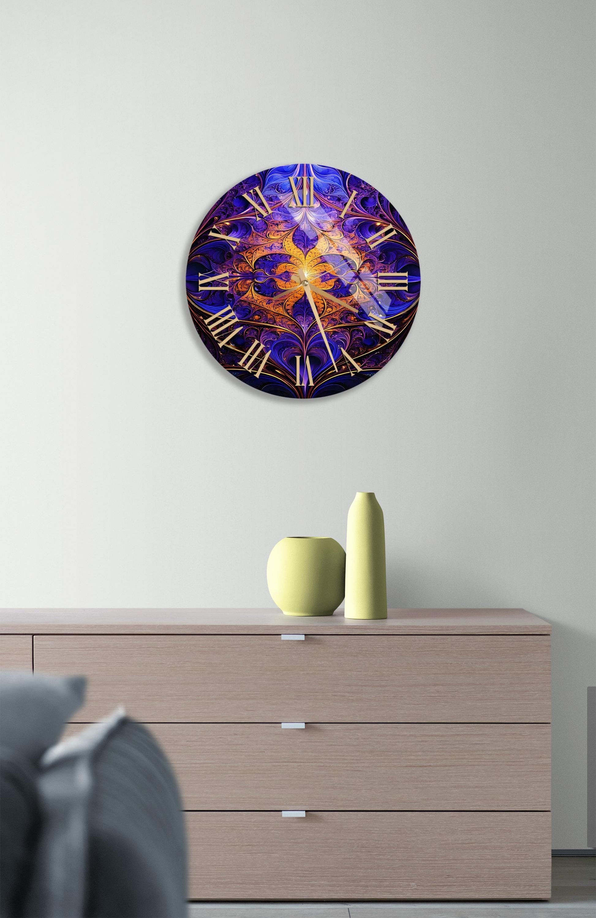 a clock on a wall in a room