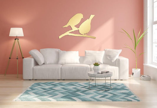 Birds Metal Wall Art - Large 3D Nature Metal Decor | Personalized Gift