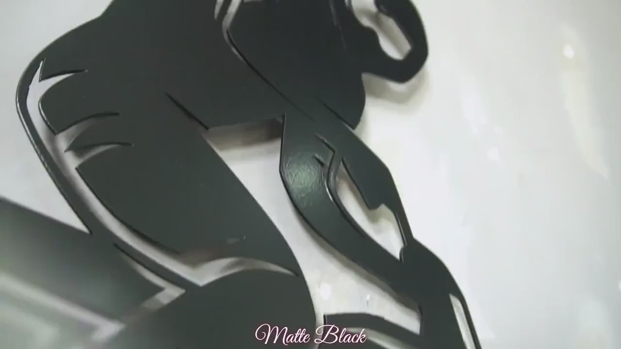 Metal Deer Wall Art - Contemporary Christmas Decor in Black Copper Gold Silver